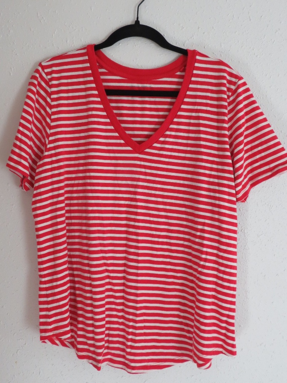 Universal Standard Short Sleeve Crew Neck V Rex T Shirt Striped Size S 14 16